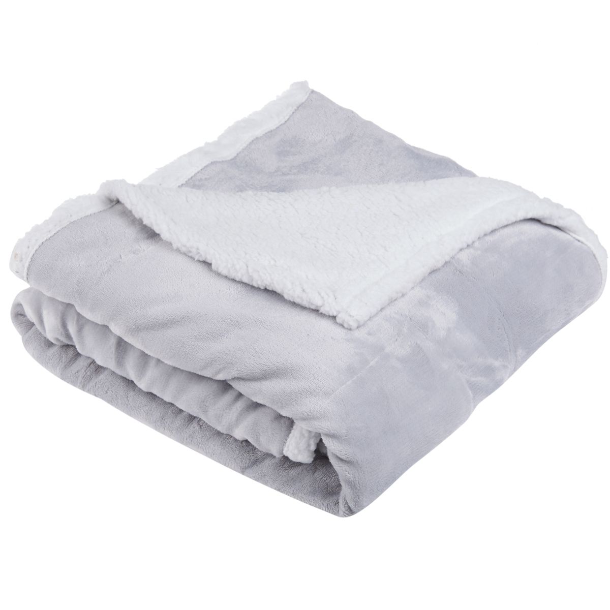 ACTUEL Plaid, couvre-lit, jeté de canapé bi-matière 