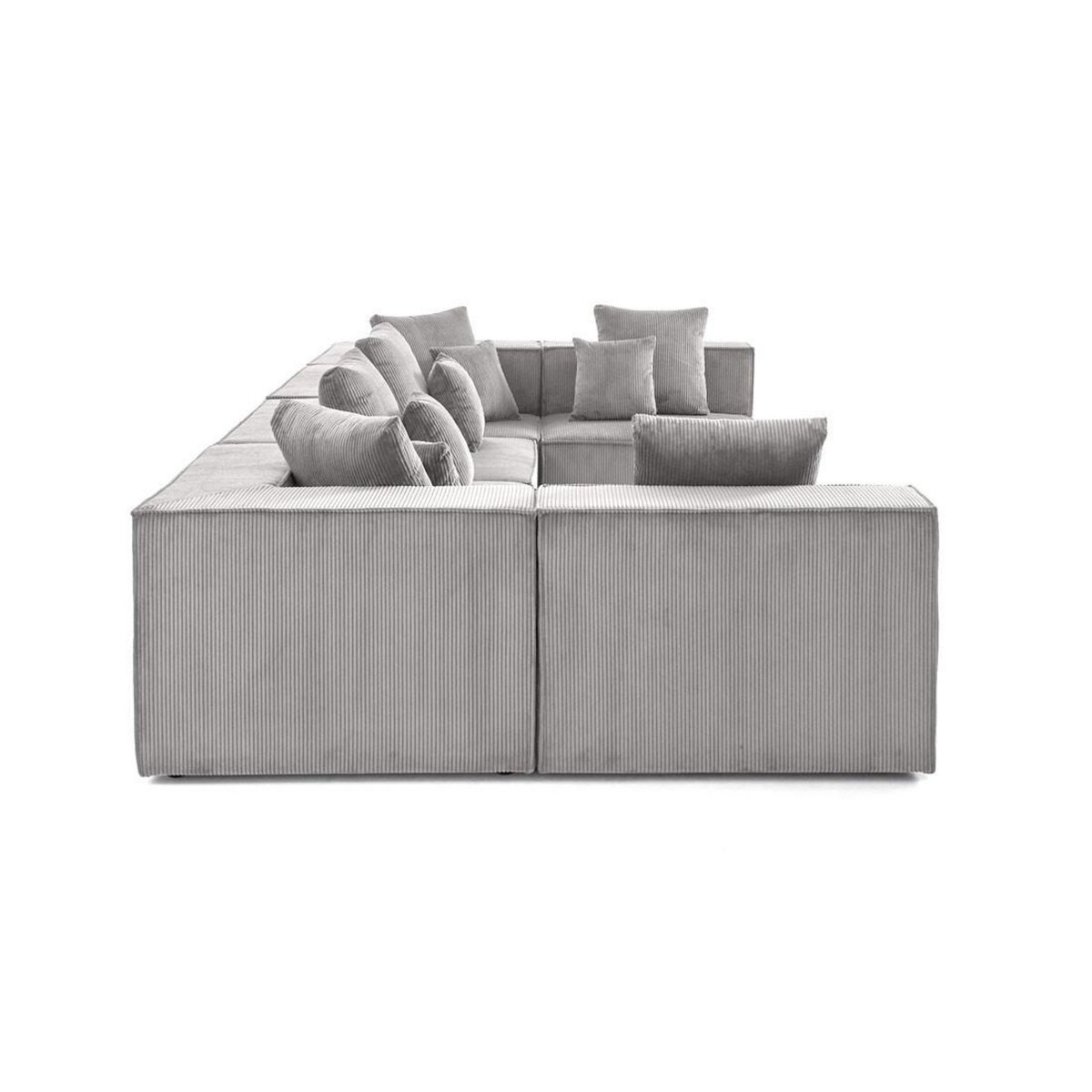 LISA DESIGN Colombine - canapé modulable panoramique - 7 places - en velours côtelé