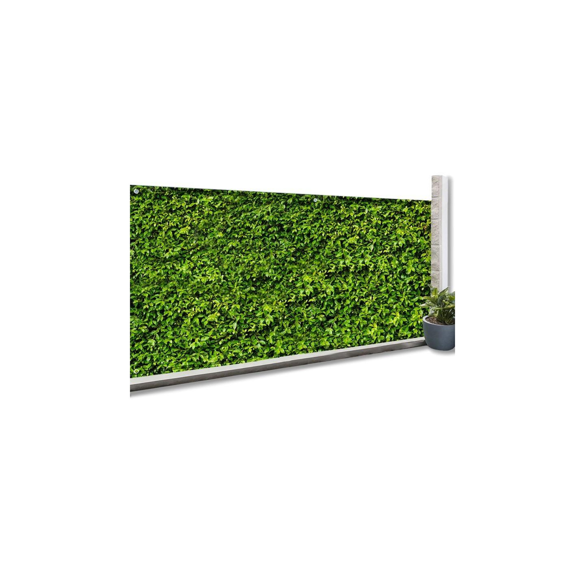 ID MARKET Brise vue occultant 1,5 x 10 m imprimé feuillage 160 gr/m²
