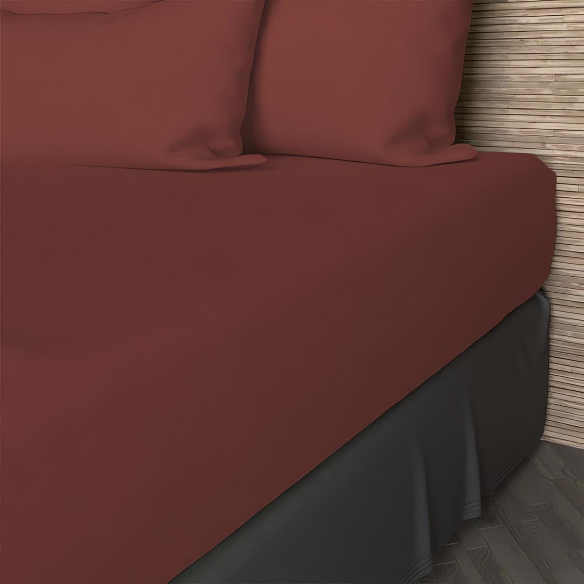Voir la diapositive 1 : SOLEIL D'OCRE Drap housse en coton 57 fils uni, par soleil d'ocre