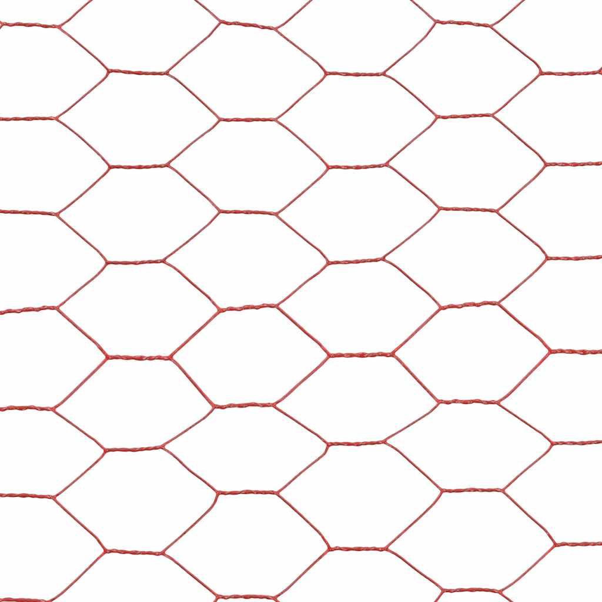 Voir la diapositive 4 : VIDAXL Grillage Acier avec revetement en PVC 25x1 m Rouge