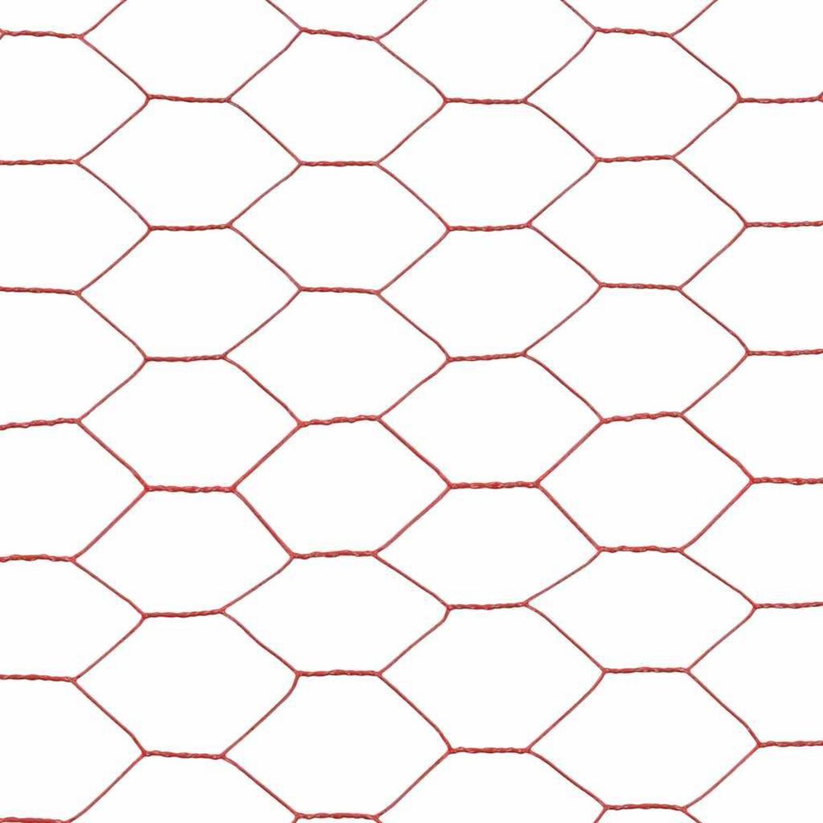 VIDAXL Grillage Acier avec revetement en PVC 25x1 m Rouge