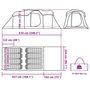 Voir la diapositive 6 : VIDAXL Tente familiale tunnel 8 personnes vert impermeable