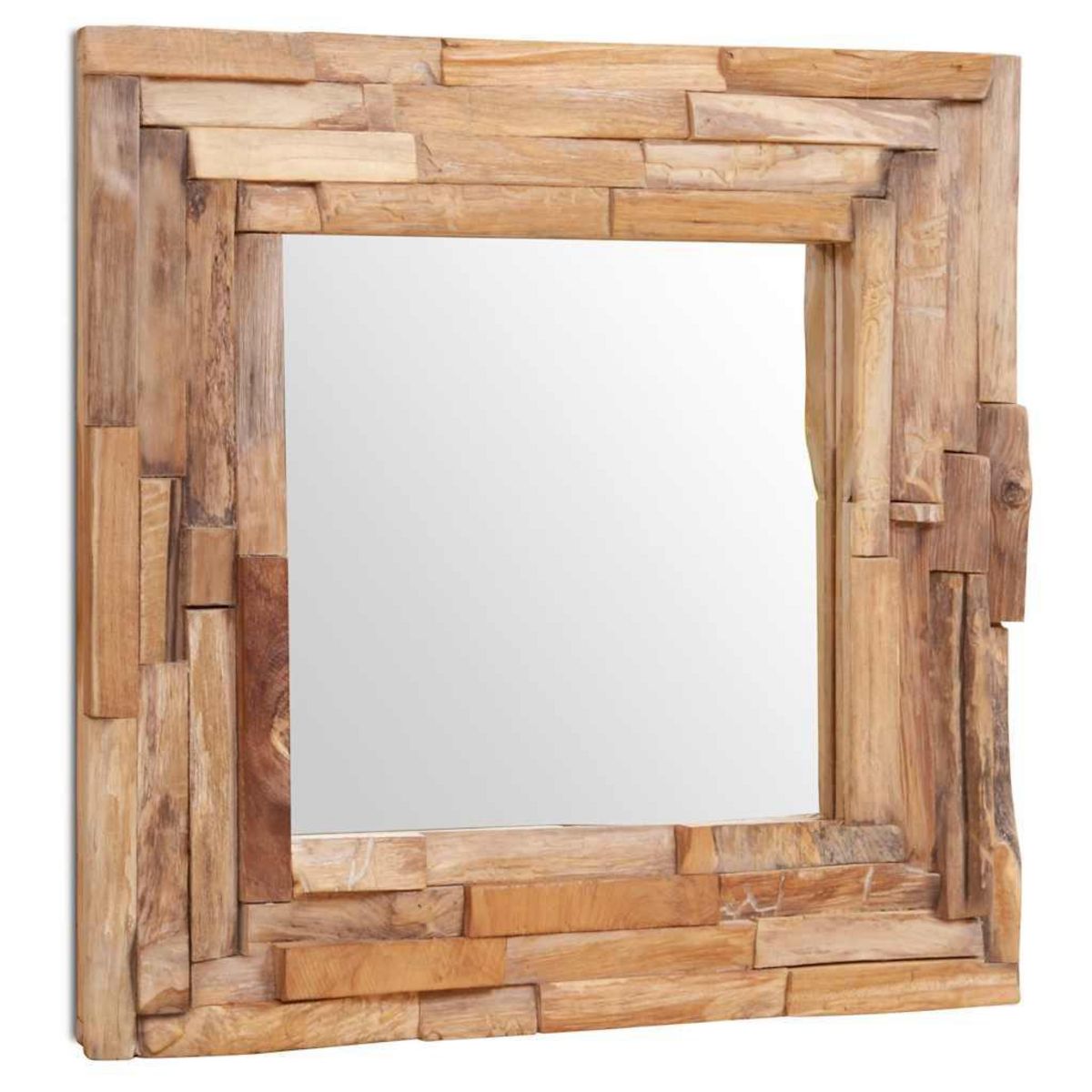 VIDAXL Miroir decoratif Teck 60x60 cm Carre