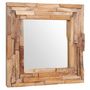 Voir la diapositive 2 : VIDAXL Miroir decoratif Teck 60x60 cm Carre
