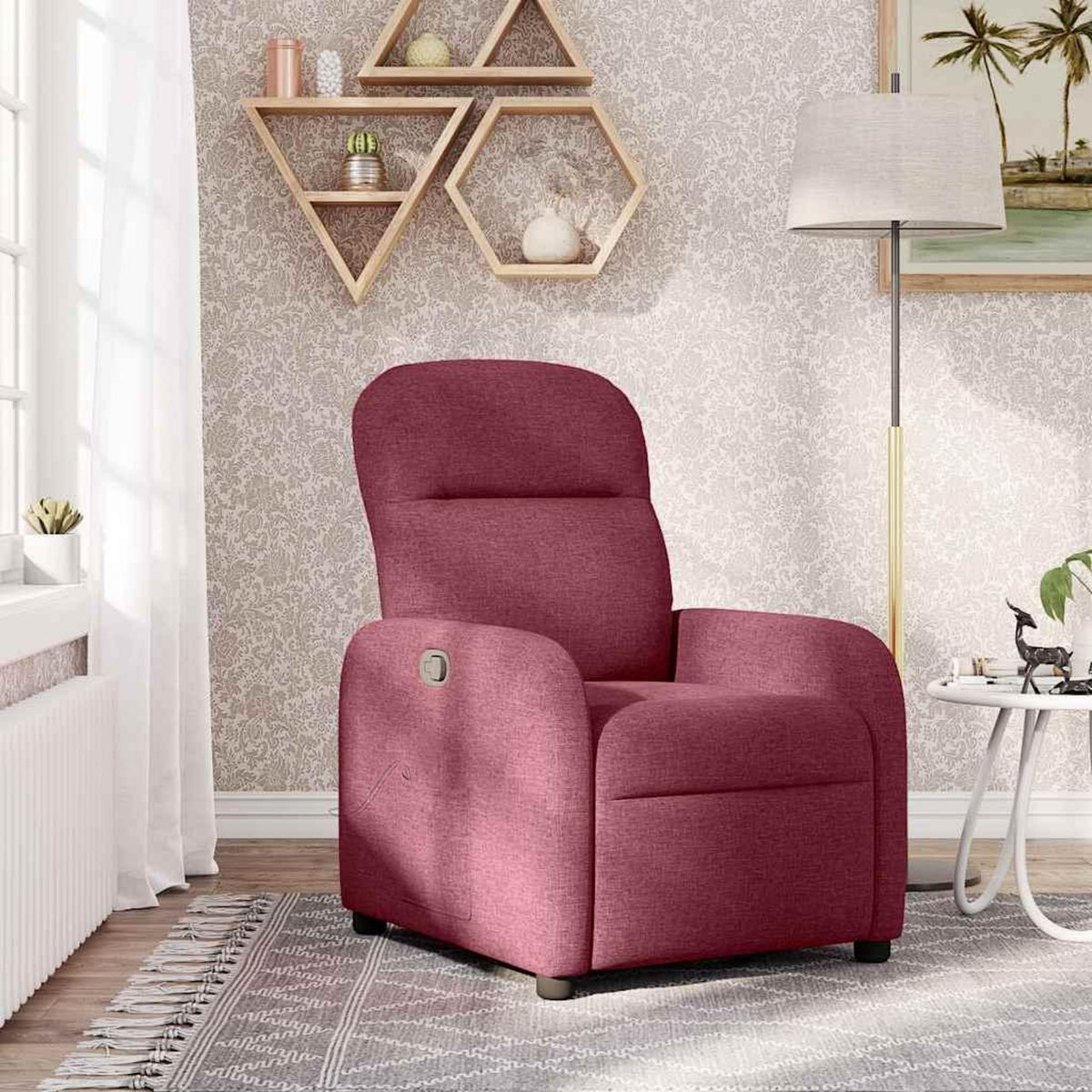 VIDAXL Fauteuil inclinable Rouge bordeaux Tissu