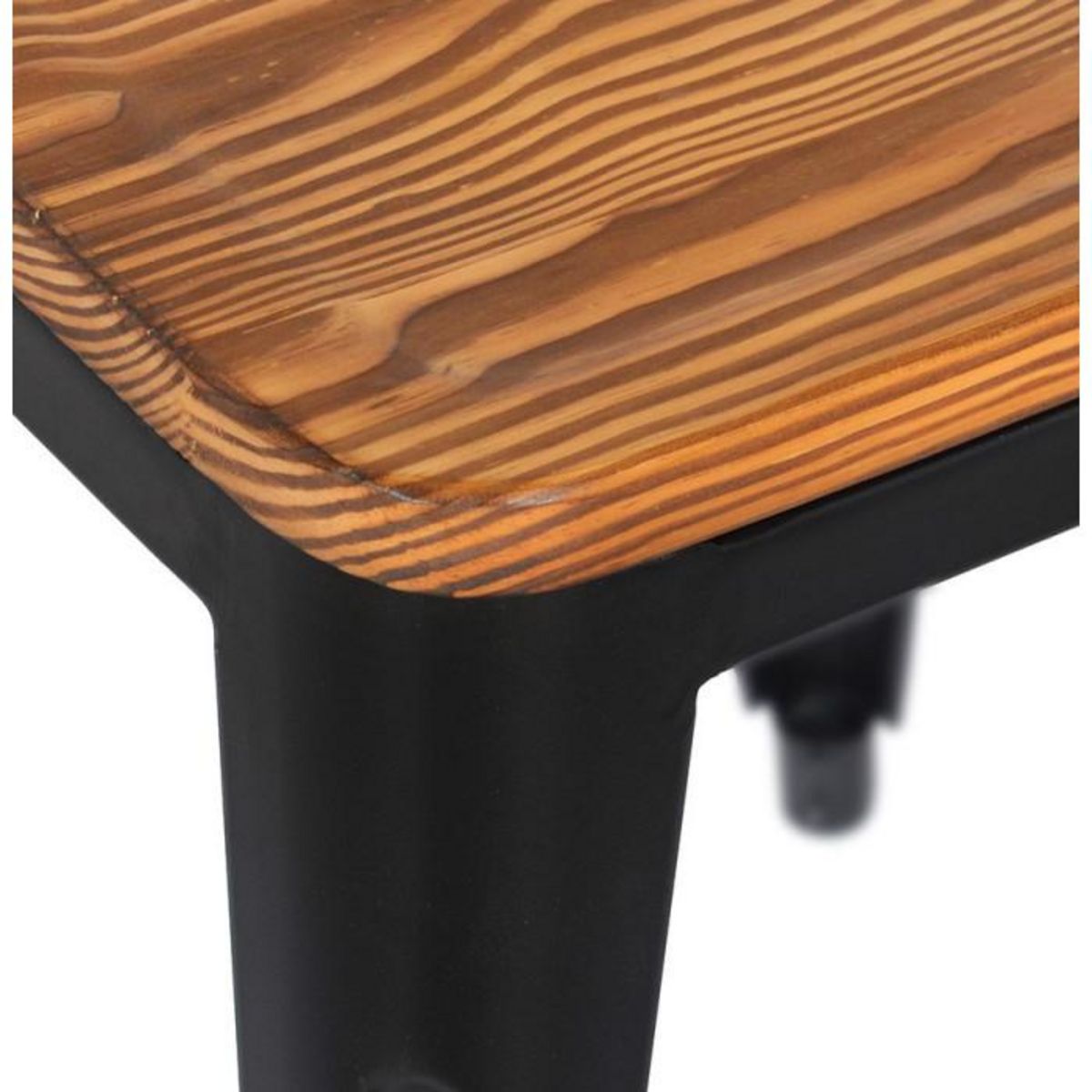 Paris Prix Tabouret Design  Ruso  45cm Noir & Naturel