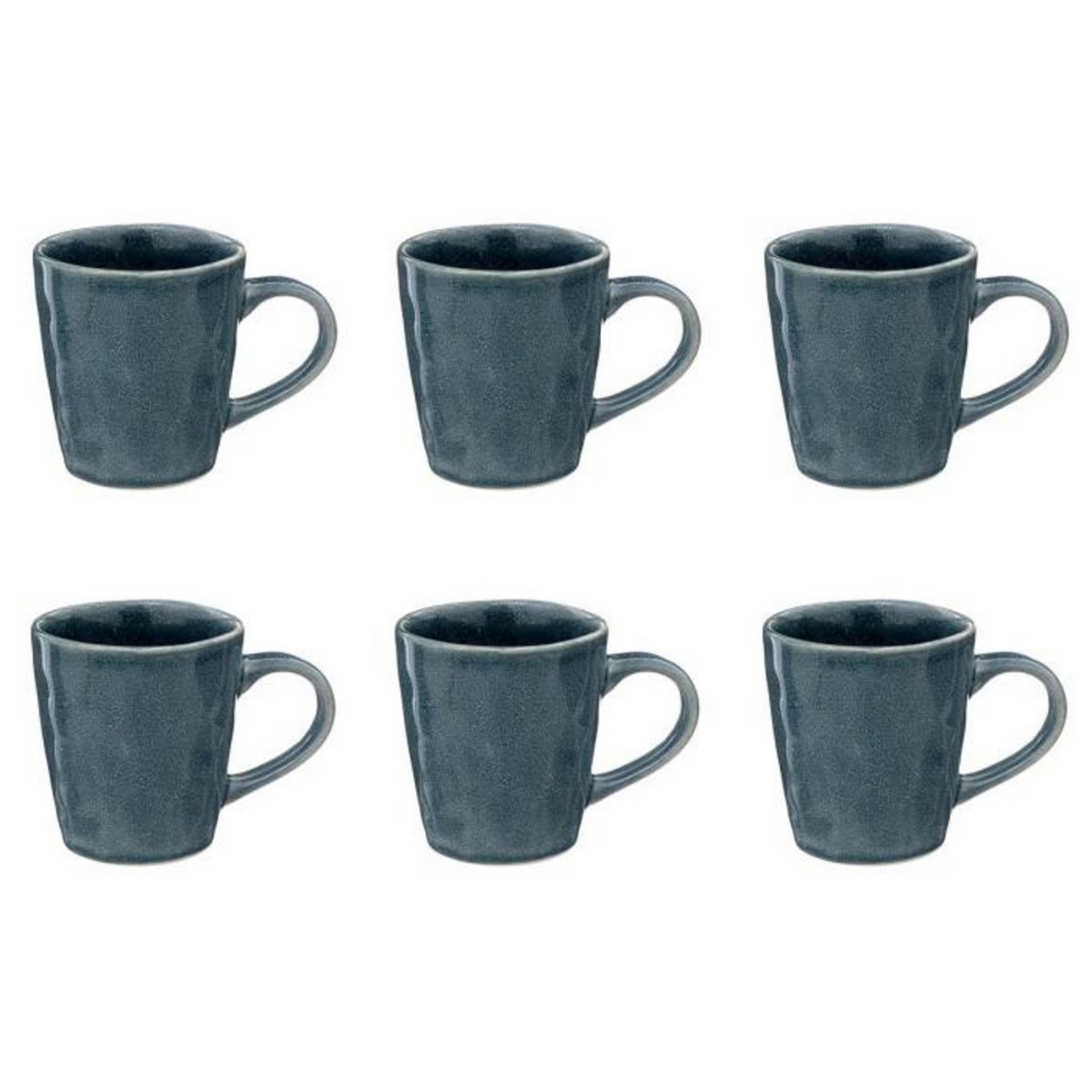 SECRET DE GOURMET Lot de 6 Mugs Design  Zoé  35cl Émeraude