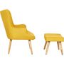 Voir la diapositive 4 : Habitat et Jardin Fauteuil style scandinave en tissu  Odense  - 1 place - Jaune