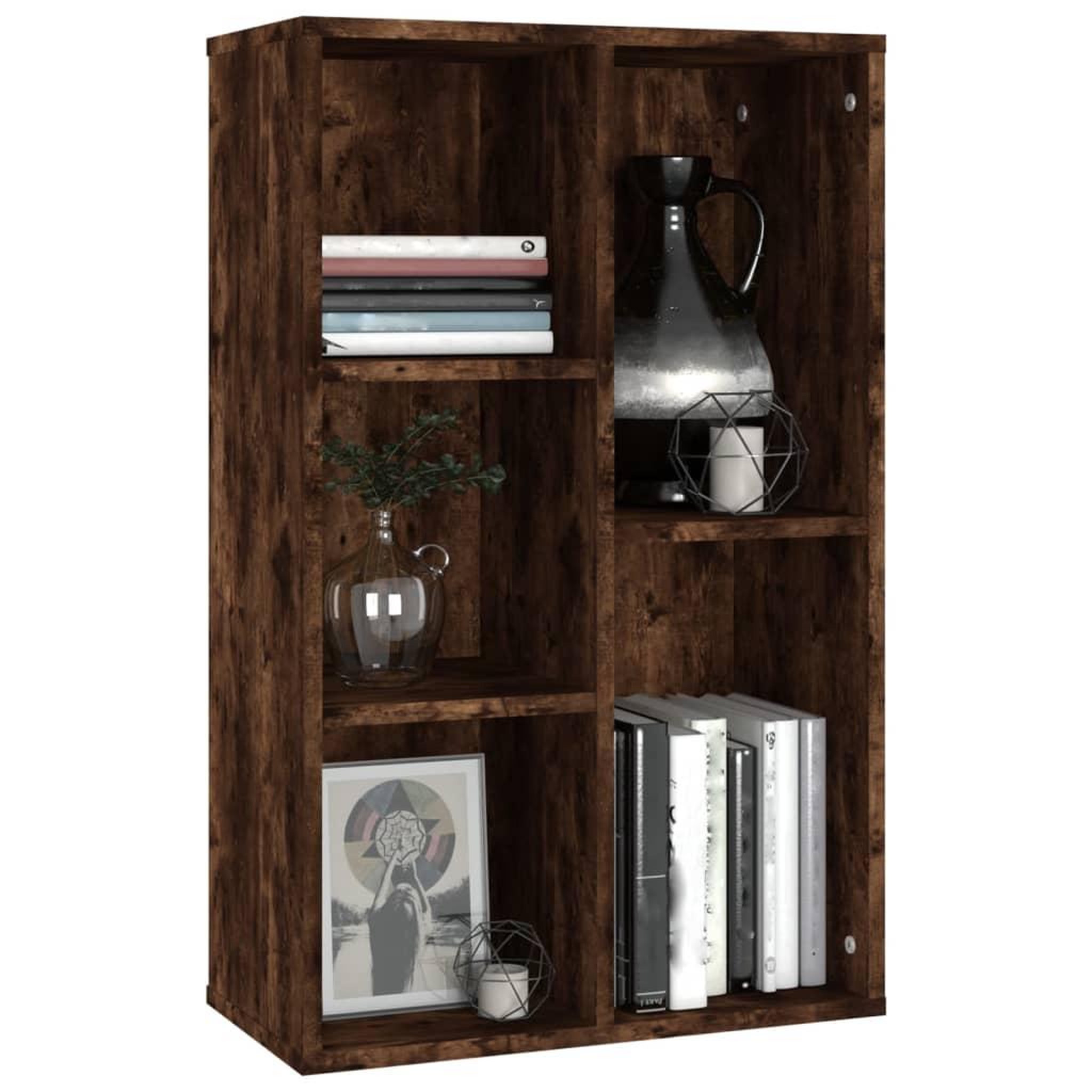 Voir la diapositive 4 : VIDAXL Bibliotheque/Buffet chene fume 50x25x80 cm bois d'ingenierie