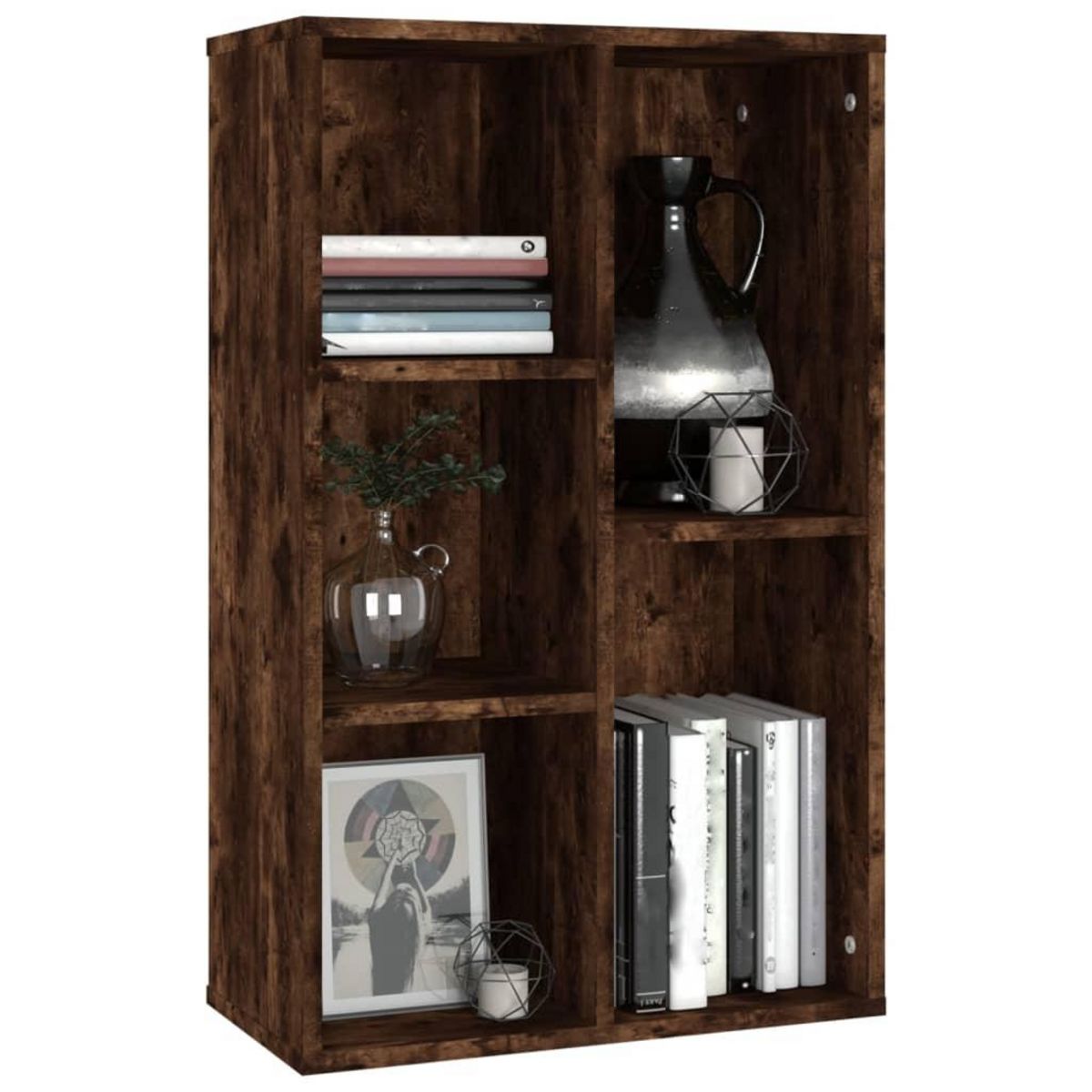 VIDAXL Bibliotheque/Buffet chene fume 50x25x80 cm bois d'ingenierie