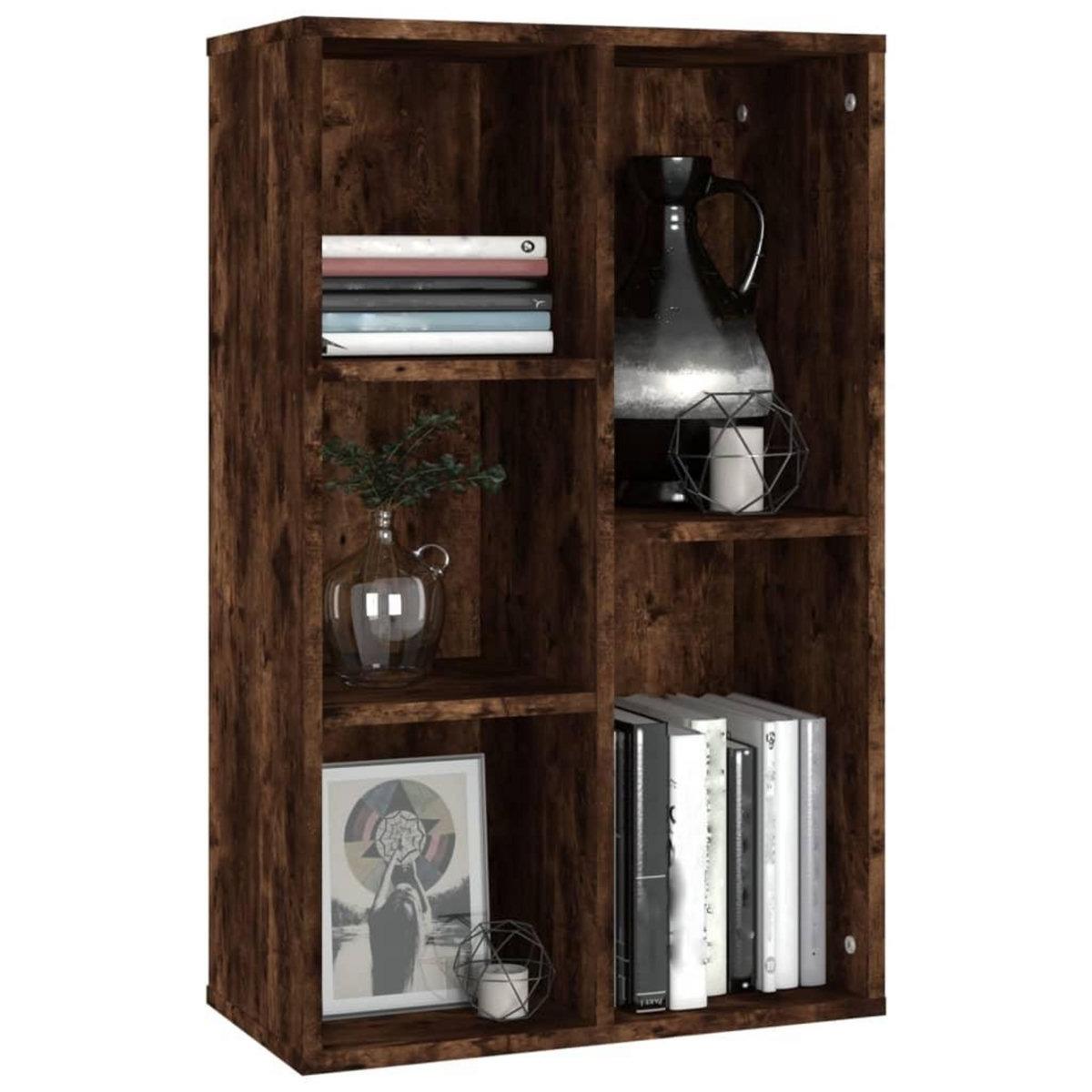 VIDAXL Bibliotheque/Buffet chene fume 50x25x80 cm bois d'ingenierie
