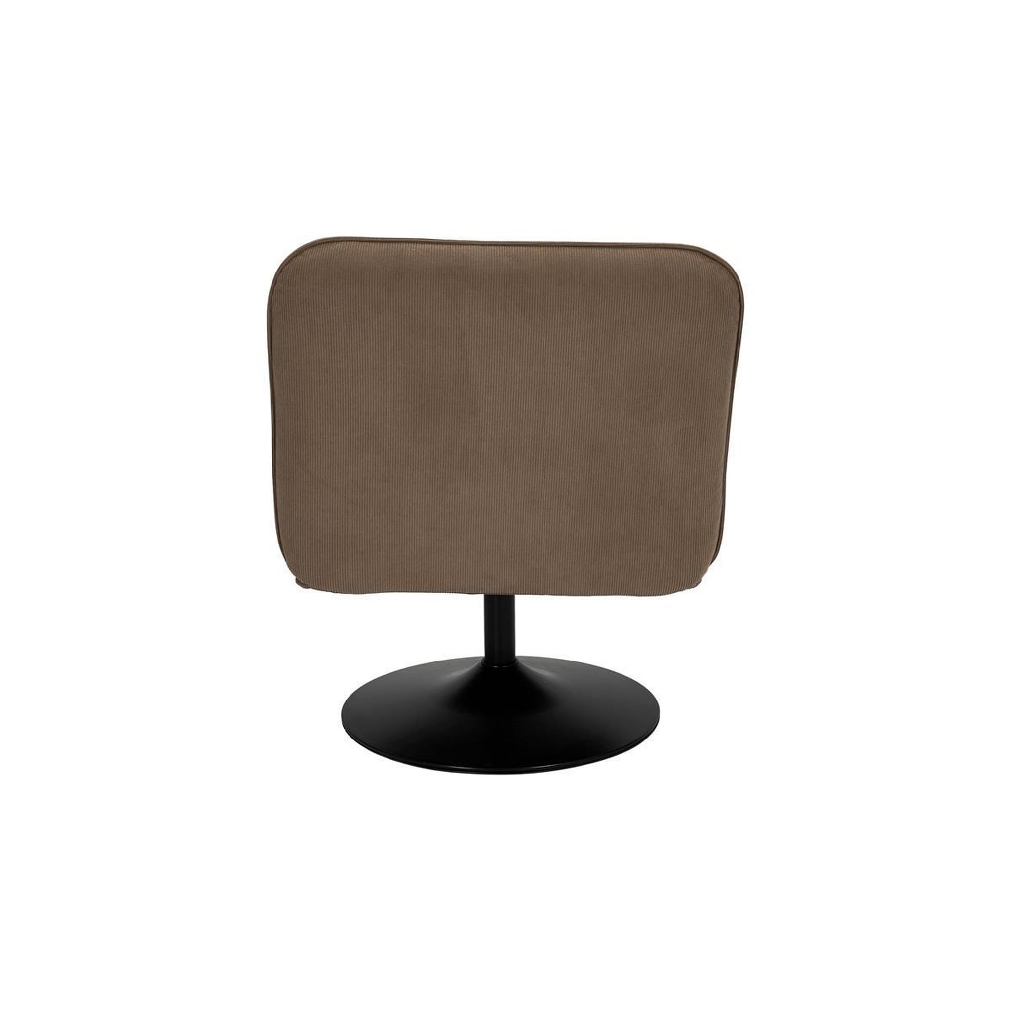 Voir la diapositive 4 : The Home Deco Factory Fauteuil pivotant côtelé  jules  79cm taupe
