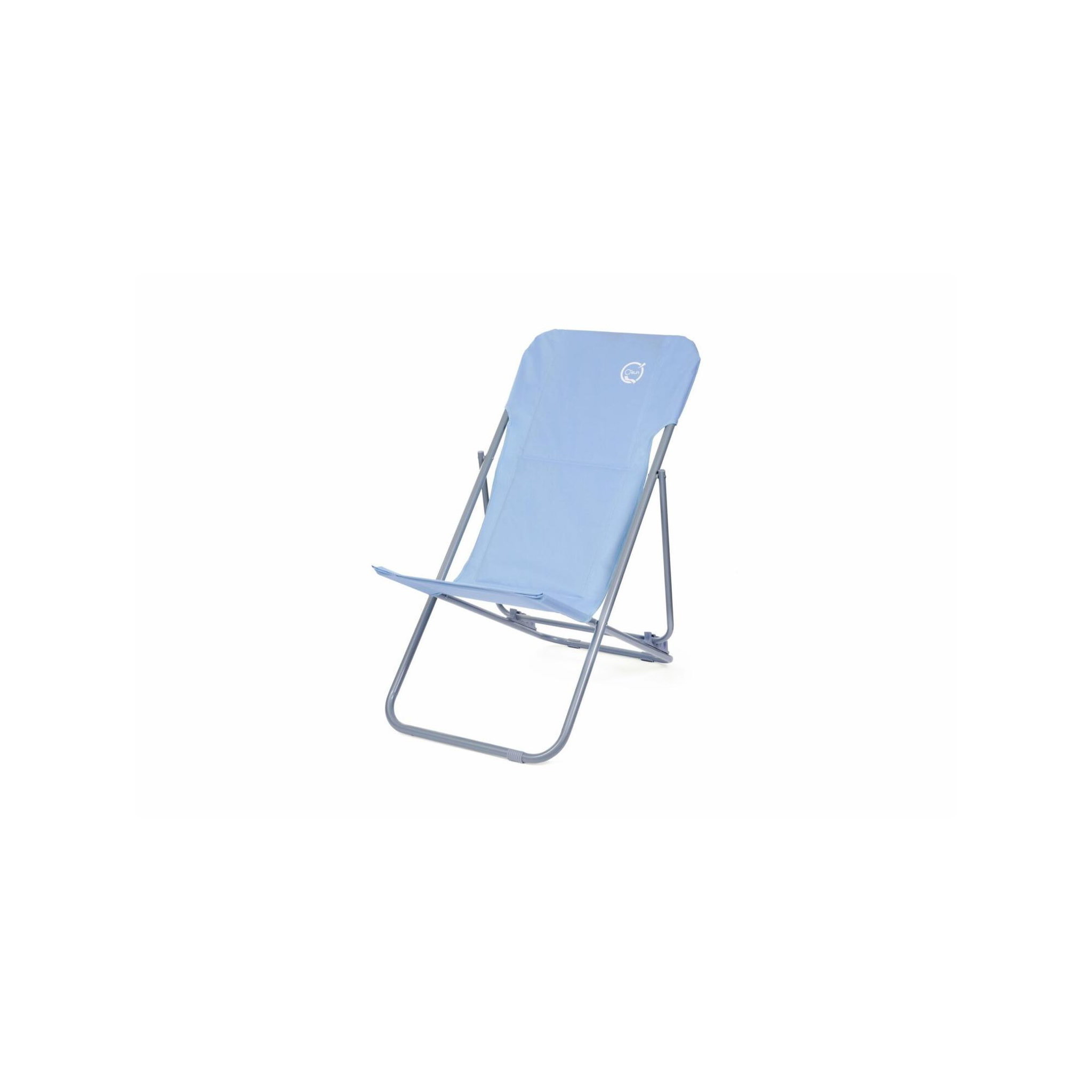 O'Sun Lot de 2 chiliennes de jardin pliables - 4 positions - o'sun - bleu - dimensions : 96 x 55 x 98 cm