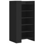 Voir la diapositive 2 : VIDAXL Armoire a chaussures noir 52x37,5x100 cm bois d'ingenierie