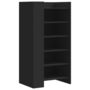 Voir la diapositive 2 : VIDAXL Armoire a chaussures noir 52x37,5x100 cm bois d'ingenierie
