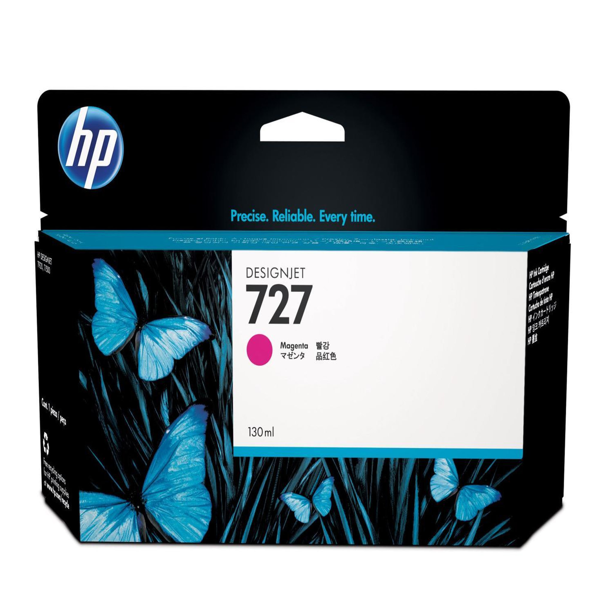 Voir la diapositive 2 : HP Cartouche d'encre HP 727 - Magenta - 130ml (B3P20A)