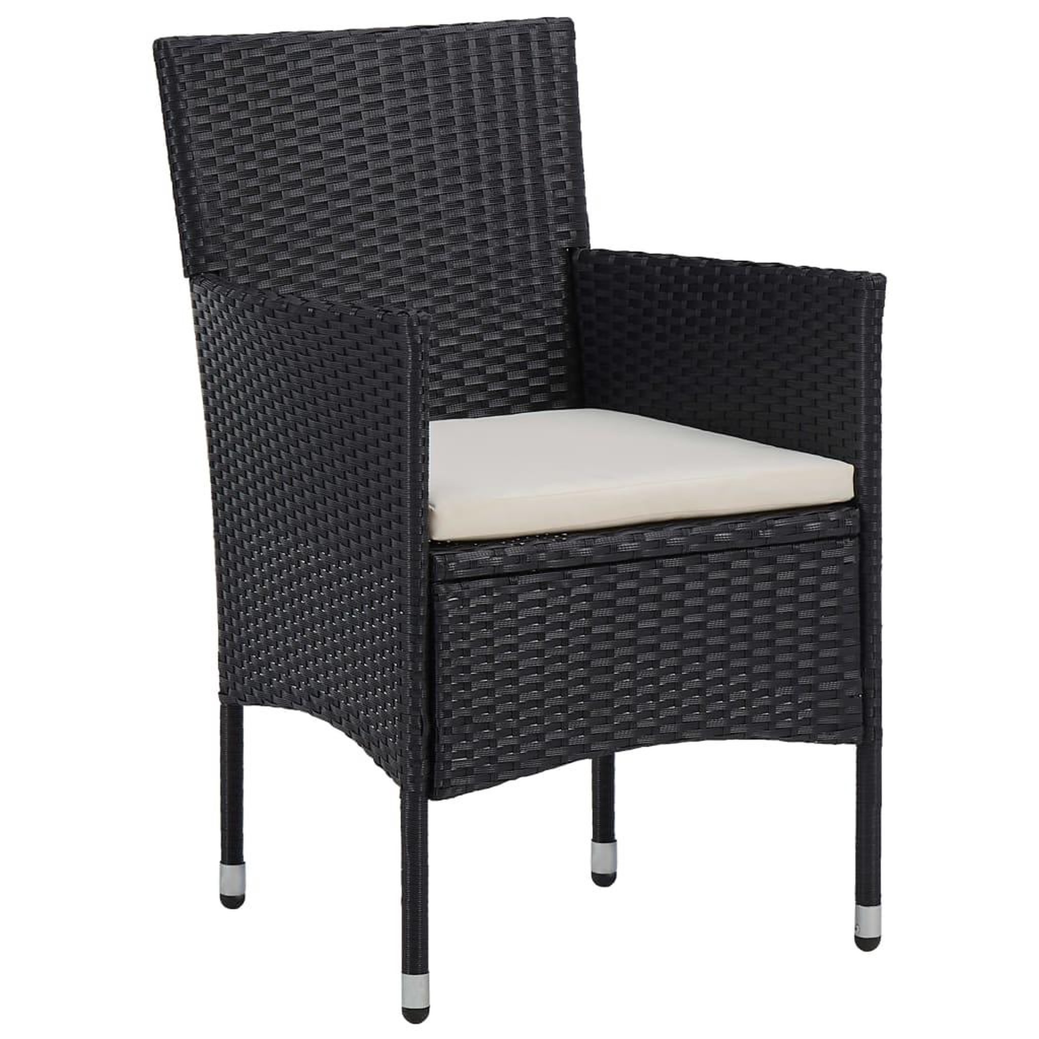 Voir la diapositive 4 : VIDAXL Ensemble a manger de jardin 3 pcs Noir