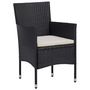 Voir la diapositive 4 : VIDAXL Ensemble a manger de jardin 3 pcs Noir