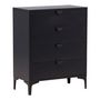 Voir la diapositive 1 : Paris Prix Commode Design 4 Tiroirs  Piring  98cm Noir