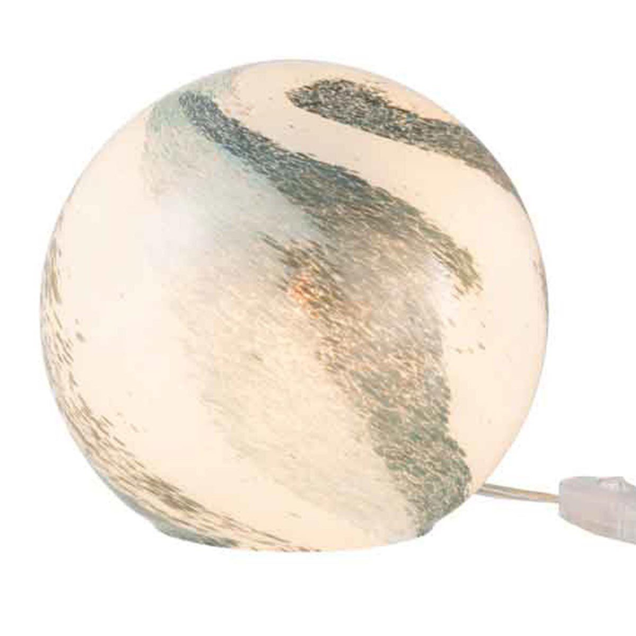 Voir la diapositive 3 : J-LINE Lampe à poser ronde  dany  19cm bleu vert