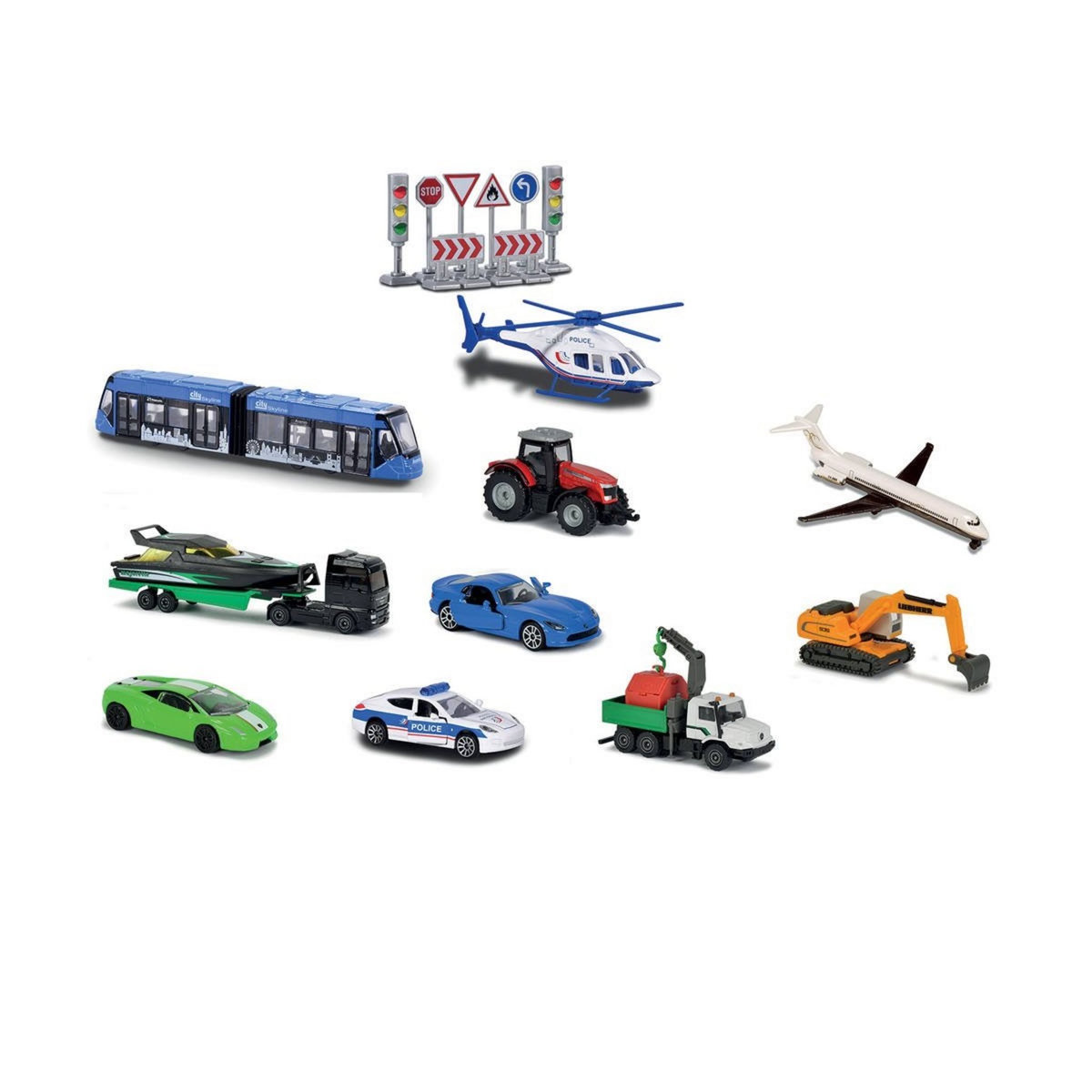 MAJORETTE Pack découverte de 10 véhicules miniatures