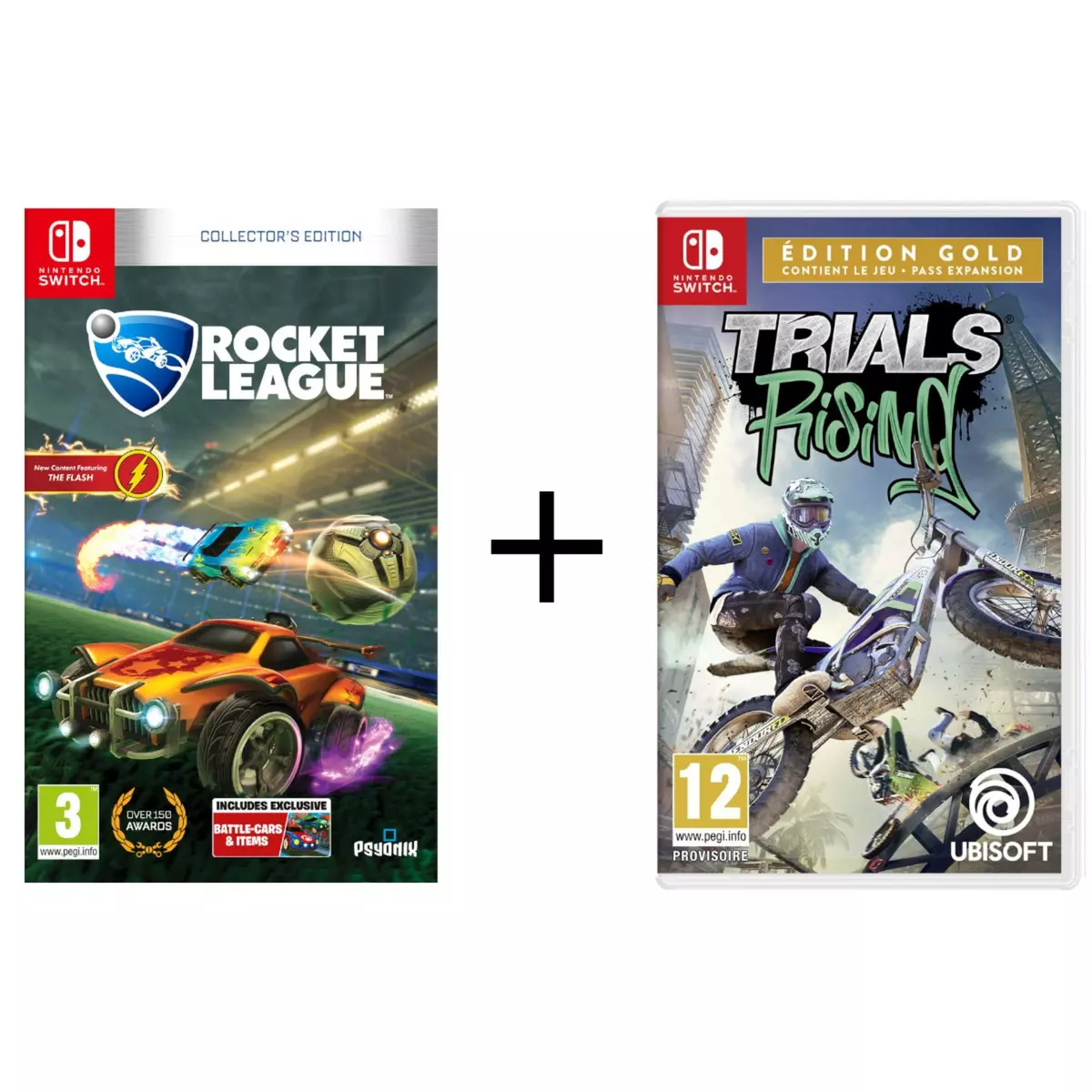 EXCLU WEB Rocket League Collector's Edition Nintendo Switch + Trials Rising Edition Gold Nintendo Switch