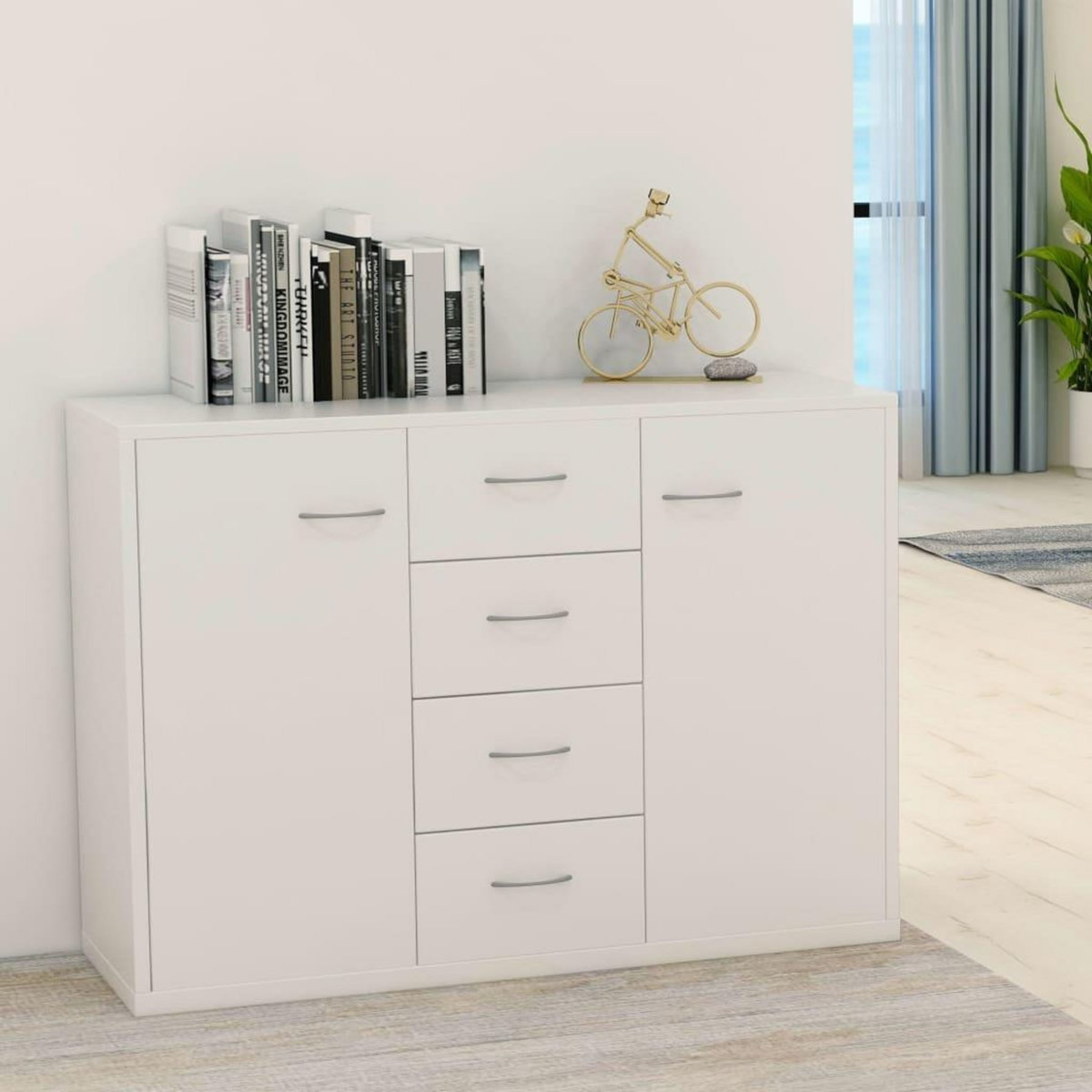 VIDAXL Buffet Blanc 88x30x65 cm Bois d'ingenierie