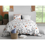 ATELIER DU COTON Parure Housse De Couette 100% Coton 57fils Flolia. Coloris disponibles : Multicolore