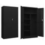 Voir la diapositive 1 : VIDAXL Armoire a casiers Noir 90x40x180 cm Acier