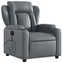 Voir la diapositive 4 : VIDAXL Fauteuil de massage inclinable electrique gris similicuir