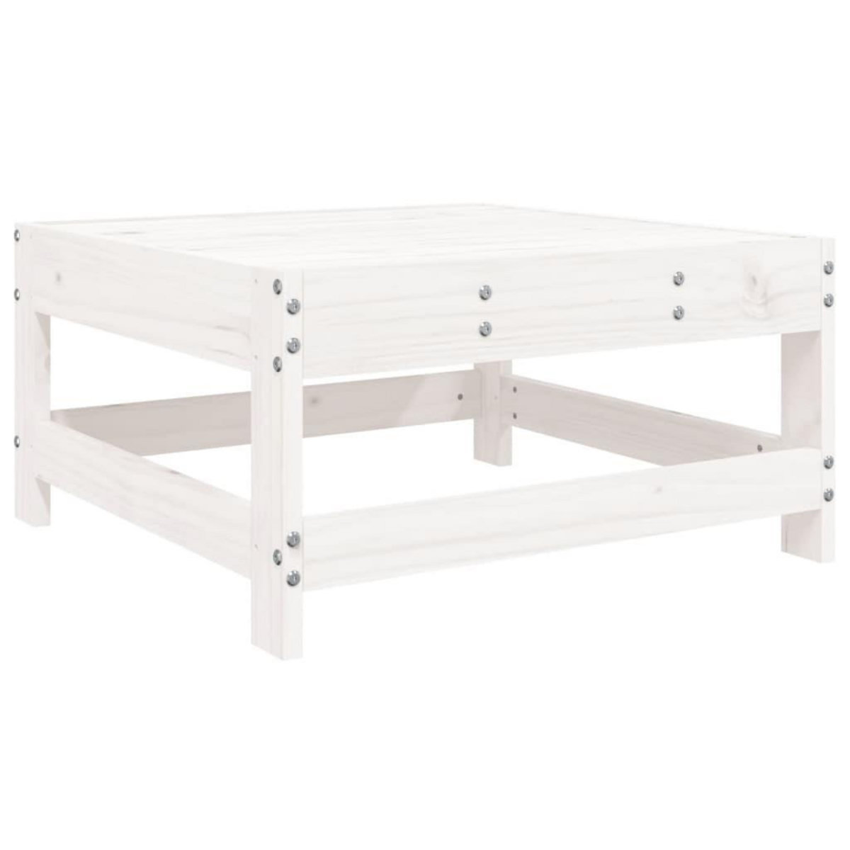 VIDAXL Salon de jardin 10 pcs blanc bois de pin massif