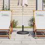 Voir la diapositive 3 : VIDAXL Base de parasol pour mats Ø32/35/38 mm 25 kg rond