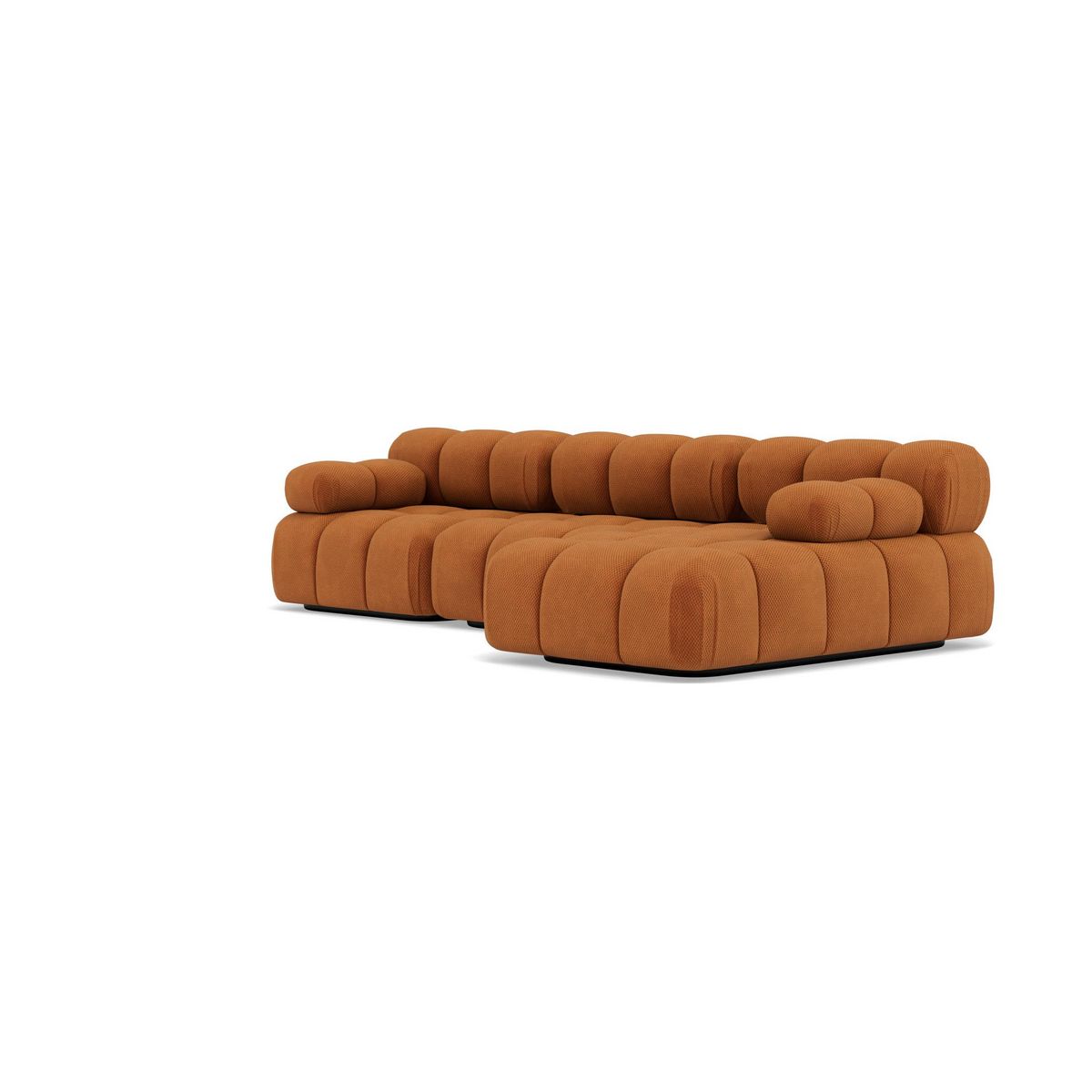 LISA DESIGN Ruby - canapé modulable d'angle droit 4 places en velours texturé