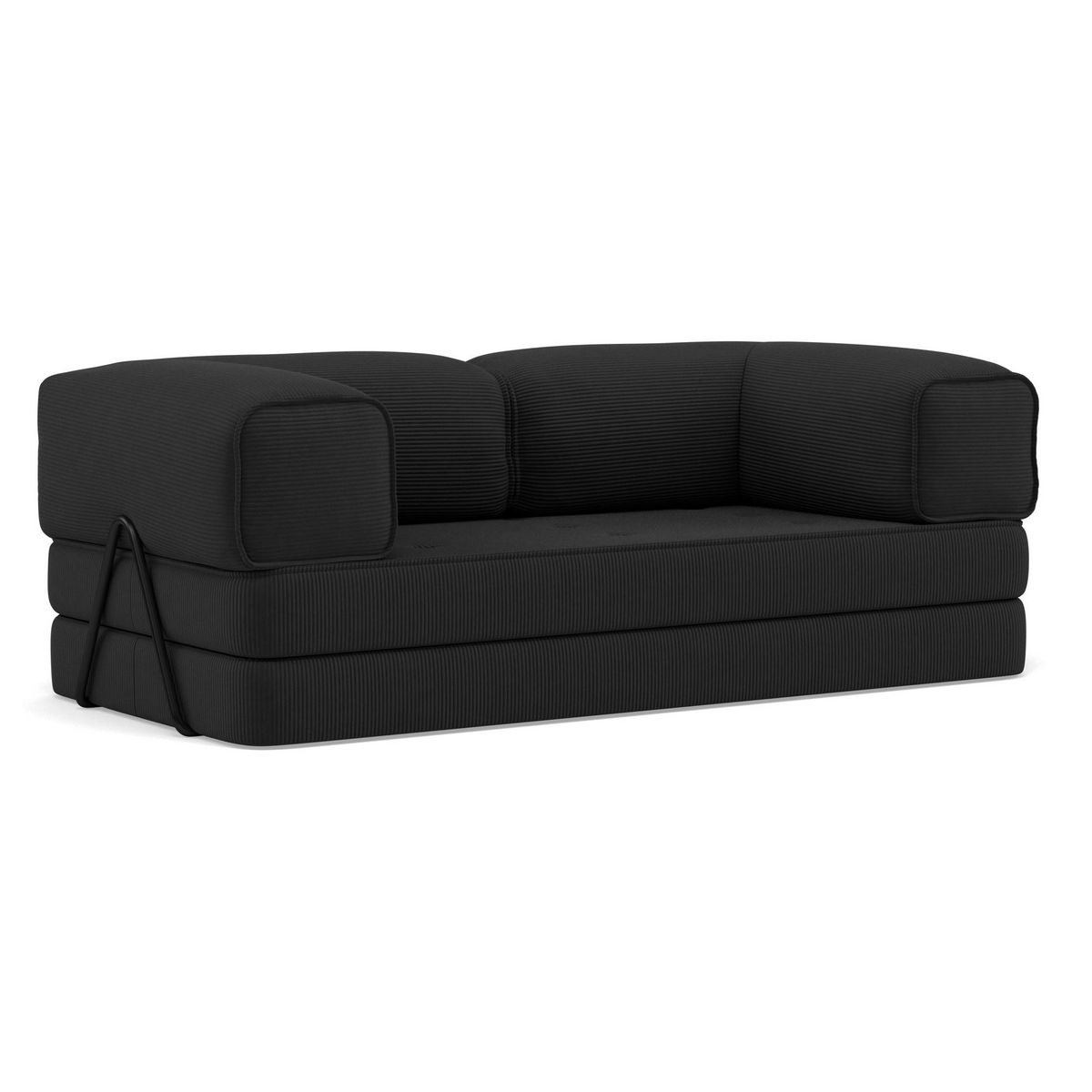 LISA DESIGN Poppy - canapé 3 places convertible en velours côtelé