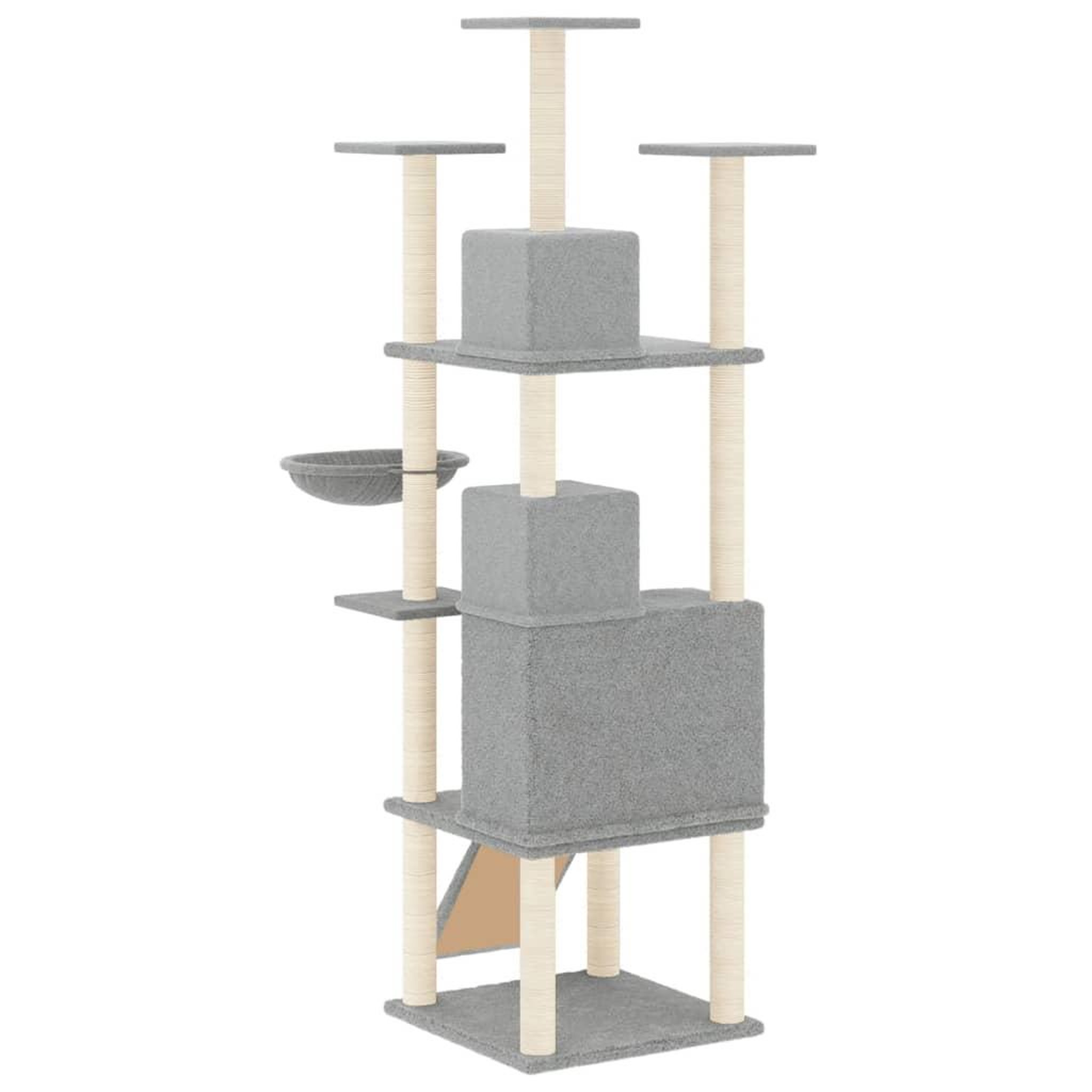 Voir la diapositive 5 : VIDAXL Arbre a chat avec griffoirs en sisal Gris clair 175 cm