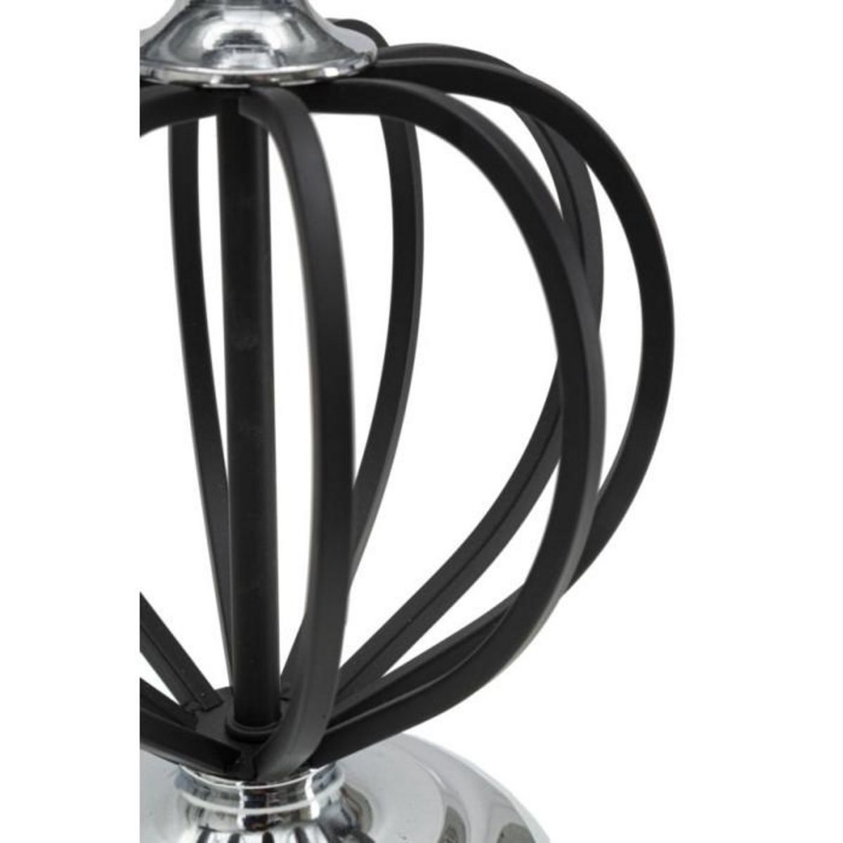 Paris Prix Lampe à Poser en Métal  Darky  44cm Noir & Argent
