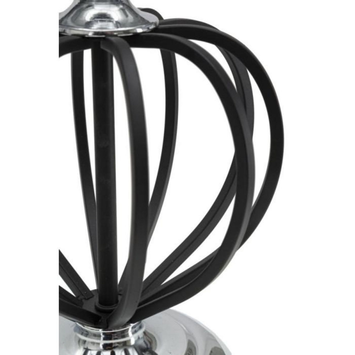 Paris Prix Lampe à Poser en Métal  Darky  44cm Noir & Argent