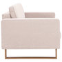 Voir la diapositive 5 : VIDAXL Canape a 2 places Tissu Creme