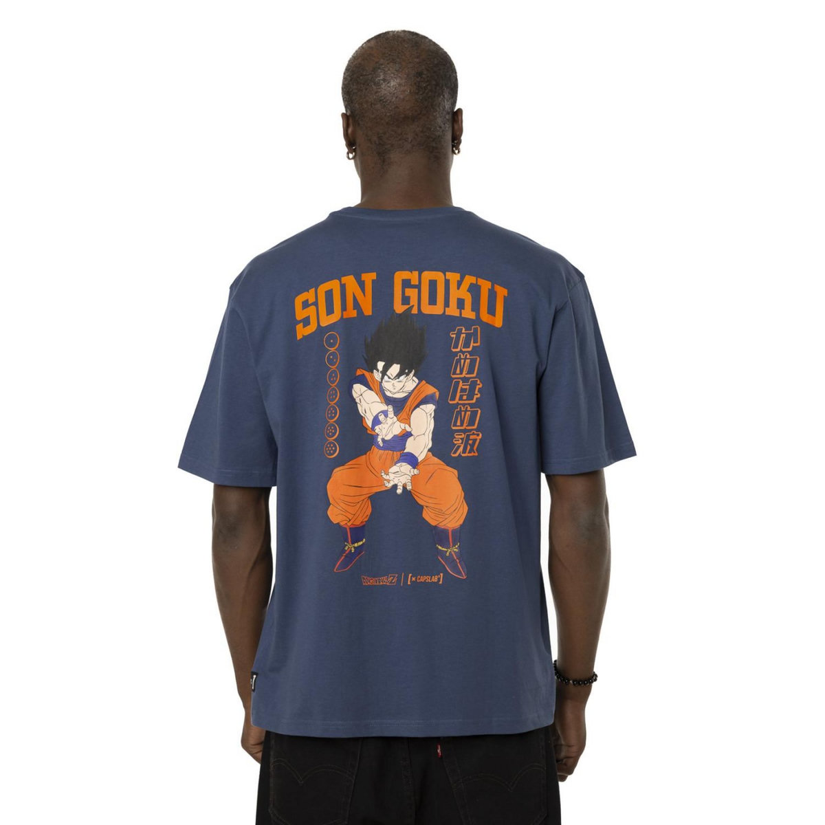 CAPSLAB T-shirt en coton homme relax fit avec print Dragon Ball Z Goku