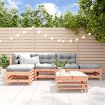VIDAXL Salon de jardin 6 pcs avec coussins bois massif Douglas