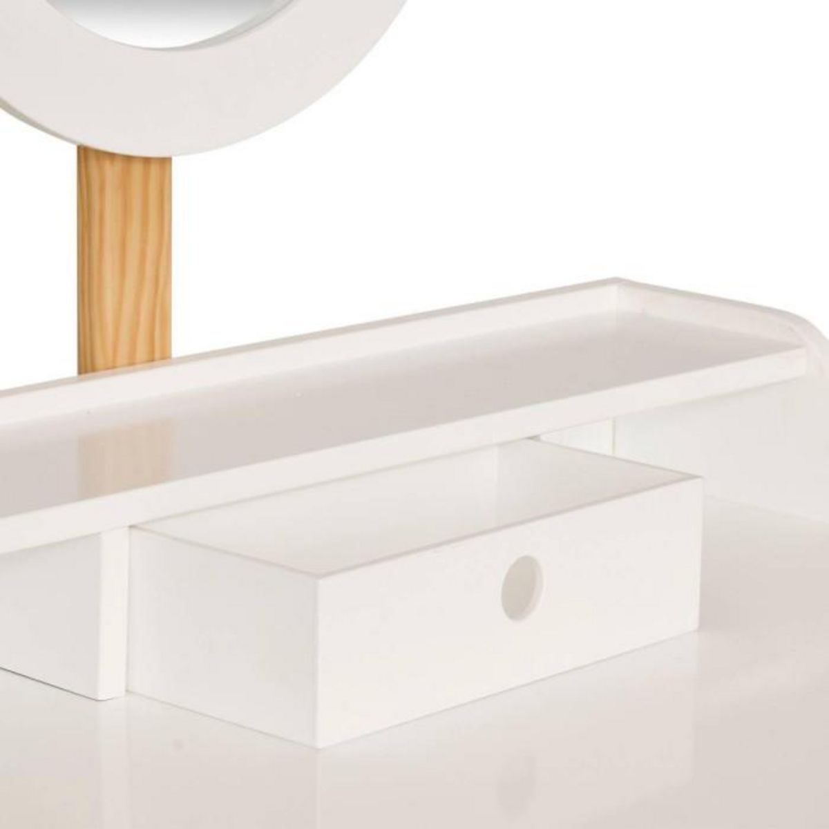 Atmosphera Kids Coiffeuse Enfant Avec Tabouret  Nomade  89cm Blanc