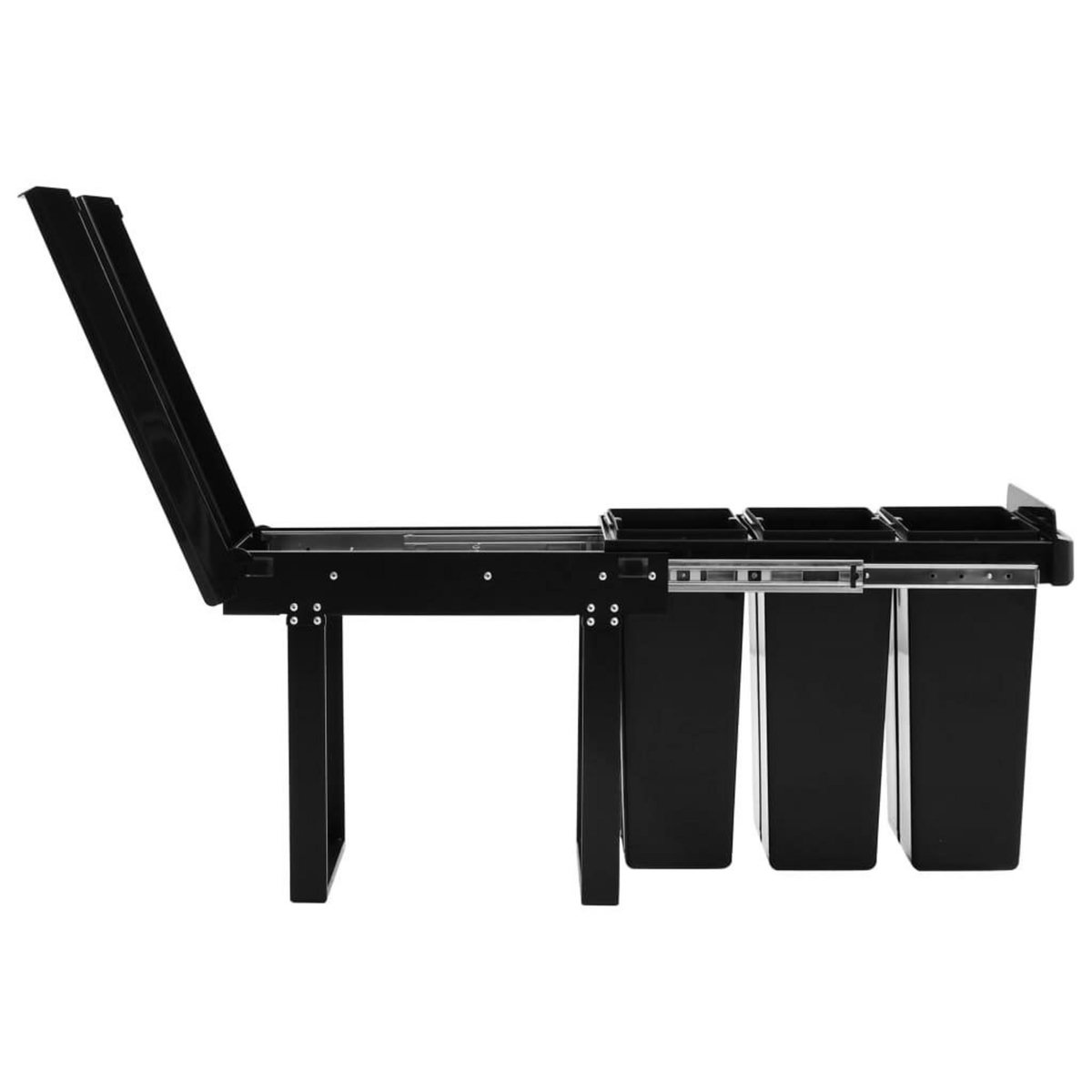 VIDAXL Poubelle amovible de cuisine fermeture en douceur 36 L