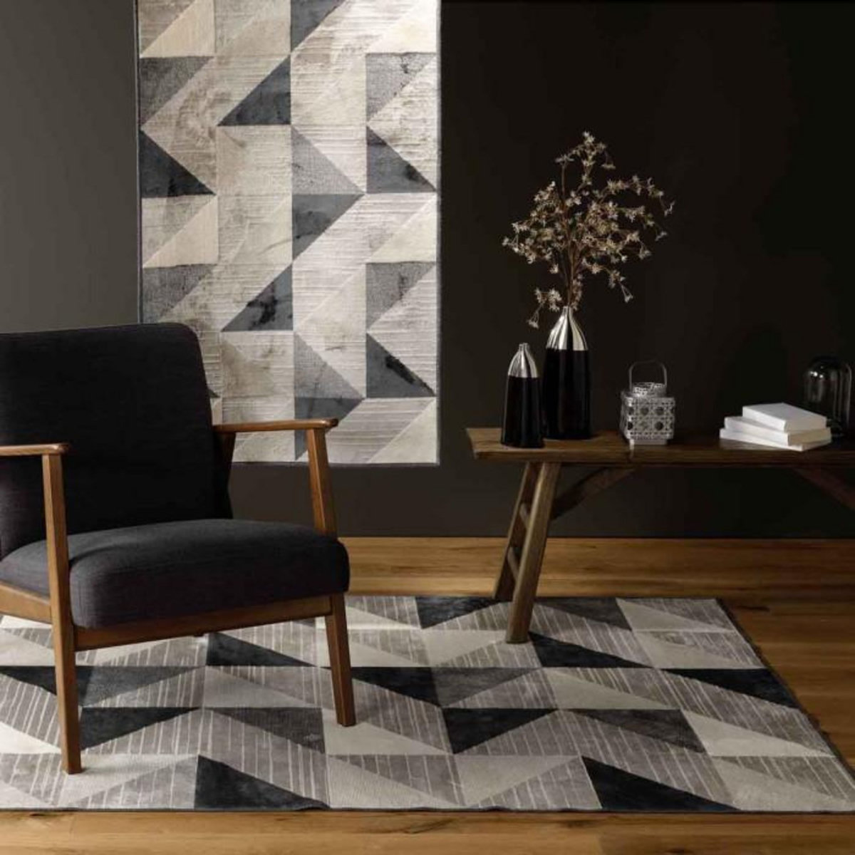 Paris Prix Tapis Déco Tissé  Graphic  68x110cm Naturel