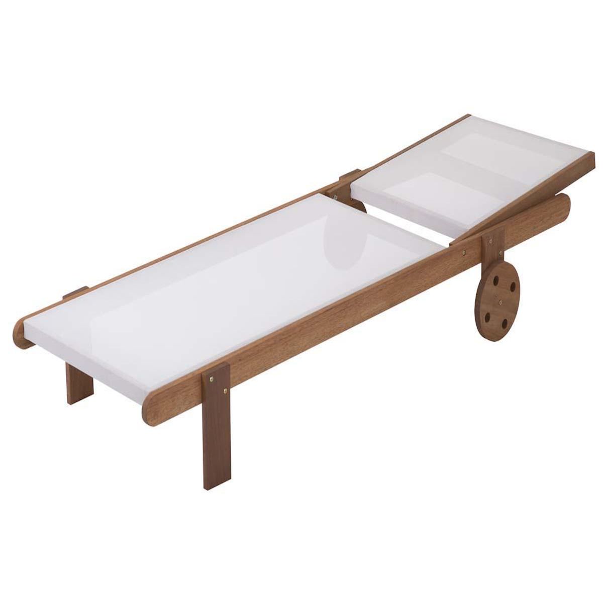 Habitat et Jardin Bain de soleil en bois exotique  Saïgon  - Maple - Ecru - Lot de 4