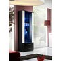Paris Prix Vitrine LED Design  Neo  190cm Noir & Porte Blanche Brillante