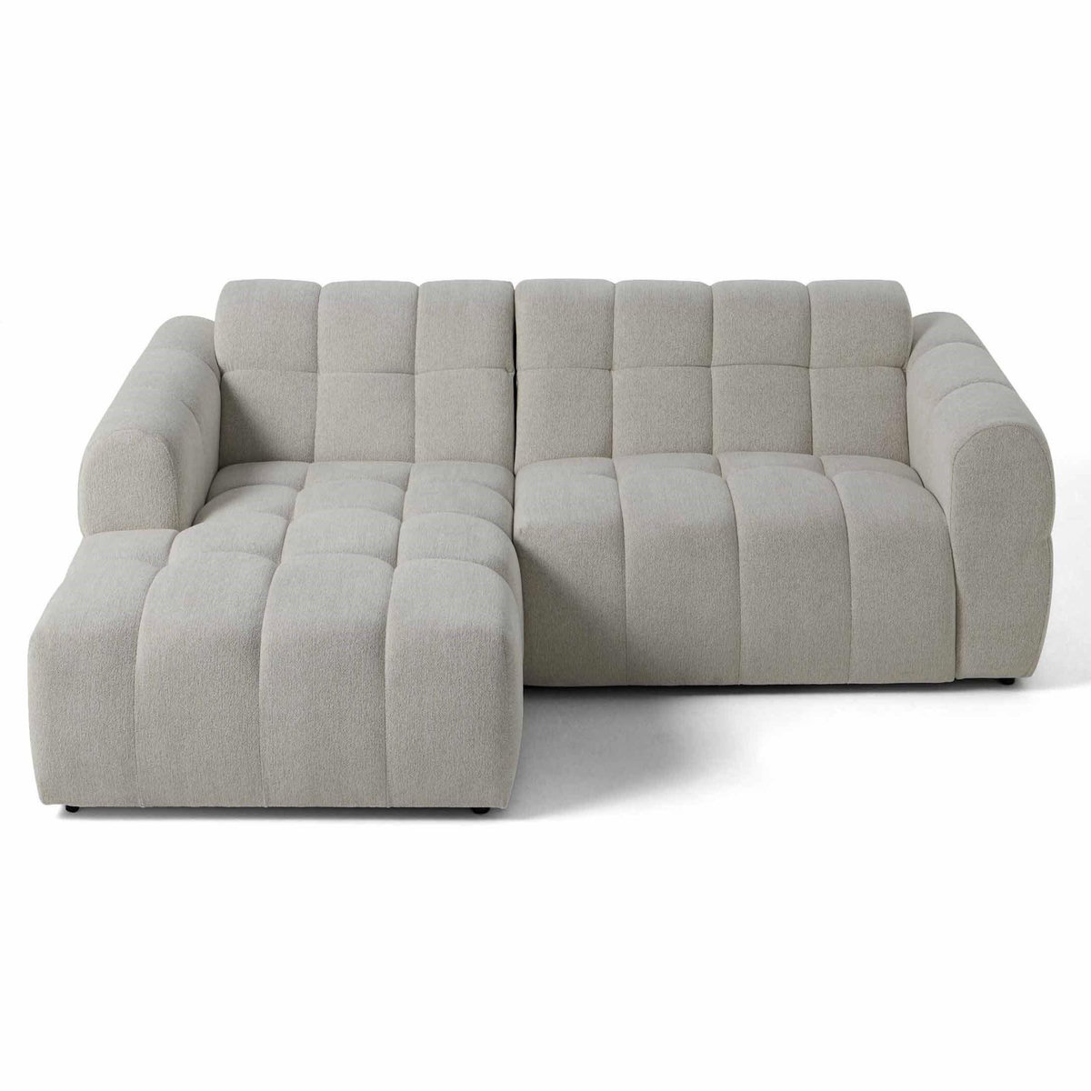 LISA DESIGN Ray - canapé d'angle gauche - 4 places - en tissu texturé