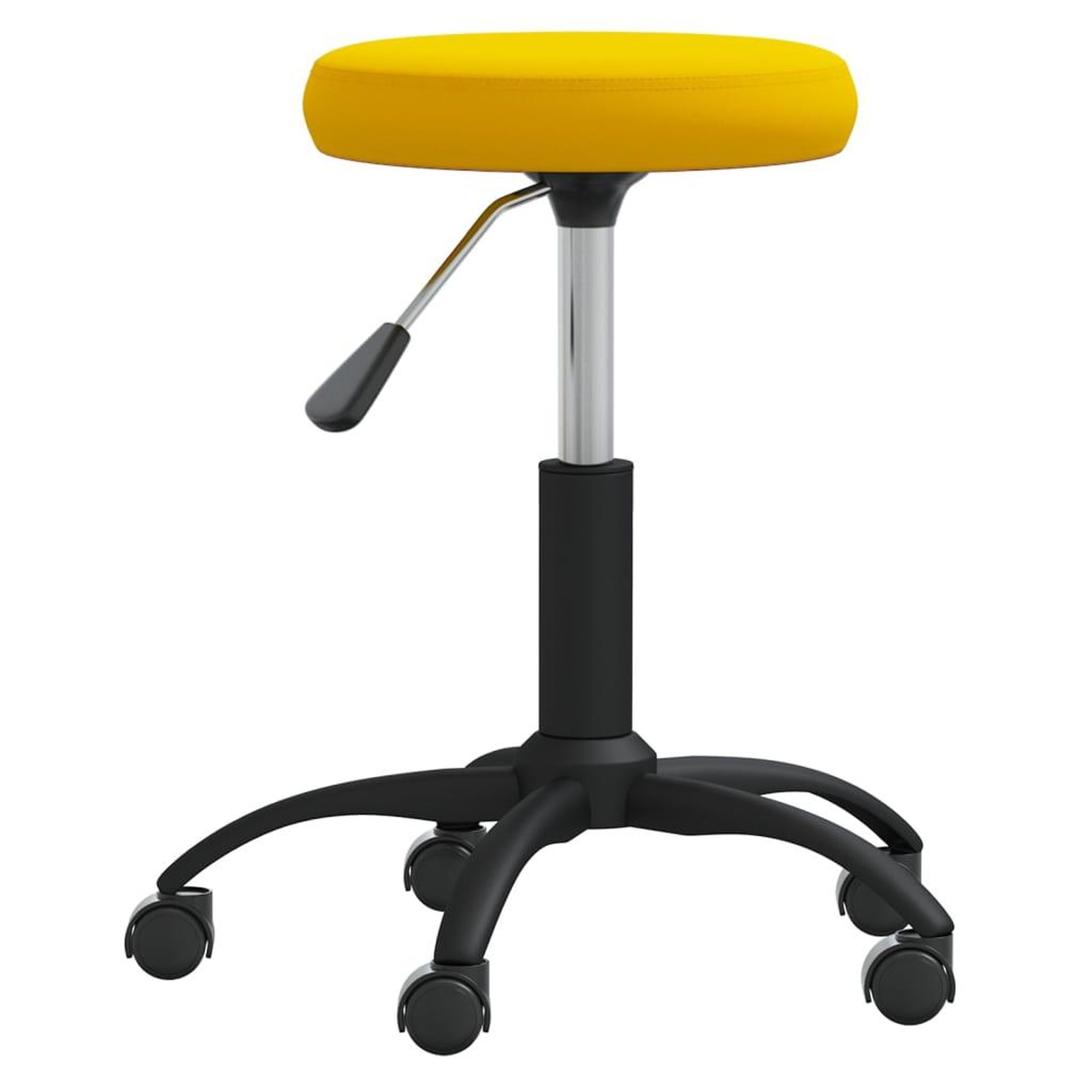Voir la diapositive 3 : VIDAXL Chaise pivotante de bureau Jaune moutarde Velours
