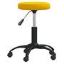 Voir la diapositive 3 : VIDAXL Chaise pivotante de bureau Jaune moutarde Velours