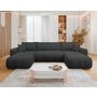Voir la diapositive 1 : BEST MOBILIER Nicole - canapé panoramique en u 7 places convertible avec coffre en tissu